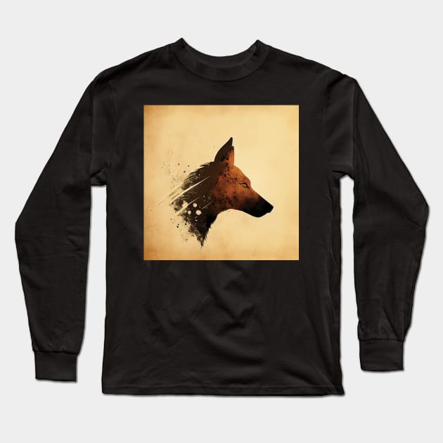 Cave Wolf Long Sleeve T-Shirt by Focused Instability